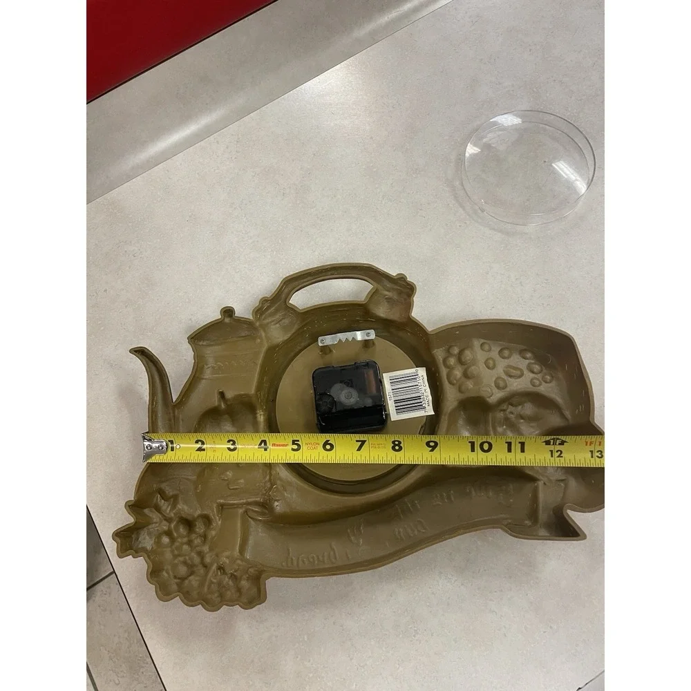 Kitchen Clock Give Us This Day Our Daily Vegetables Fruits Coffee Pot Quartz